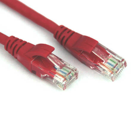 VCOM 7ft Cat5e UTP Crossover Patch Cable (Red) NP511B-7-RED